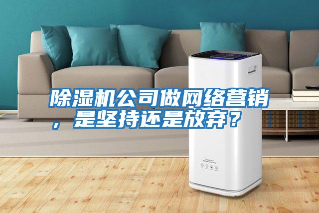 除濕機公司做網絡營銷，是堅持還是放棄？
