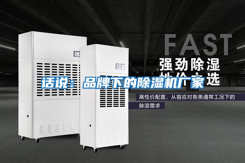 話說：品牌下的除濕機(jī)廠家