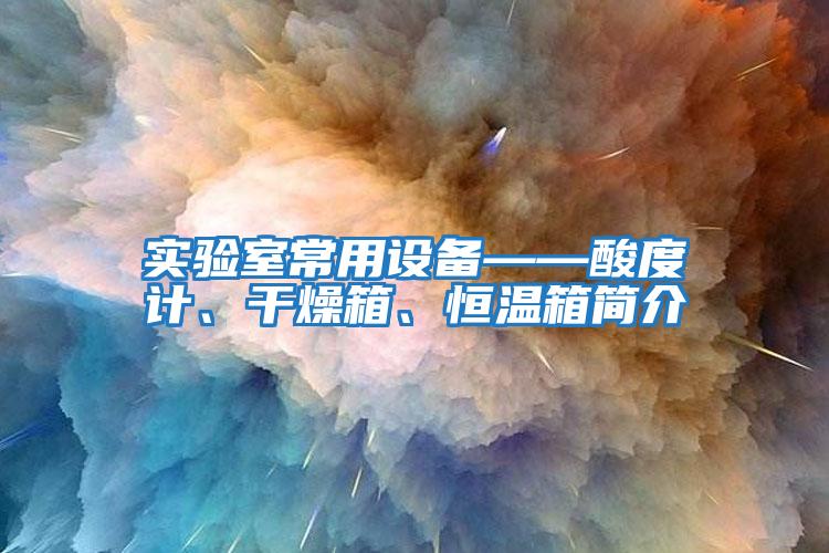 實(shí)驗(yàn)室常用設(shè)備——酸度計(jì)、干燥箱、恒溫箱簡介