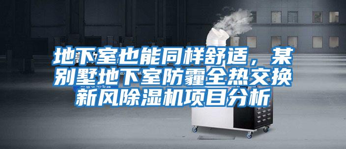 地下室也能同樣舒適，某別墅地下室防霾全熱交換新風(fēng)除濕機(jī)項目分析
