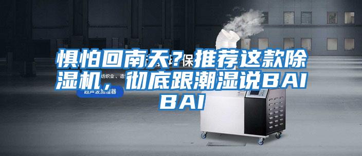 懼怕回南天？推薦這款除濕機，徹底跟潮濕說BAIBAI