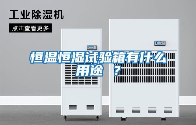 恒溫恒濕試驗箱有什么用途 ？