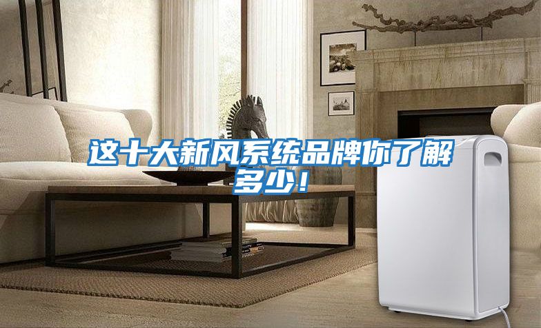 這十大新風系統(tǒng)品牌你了解多少！