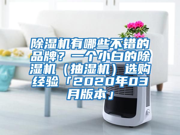 除濕機(jī)有哪些不錯(cuò)的品牌？一個(gè)小白的除濕機(jī)（抽濕機(jī)）選購經(jīng)驗(yàn)「2020年03月版本」